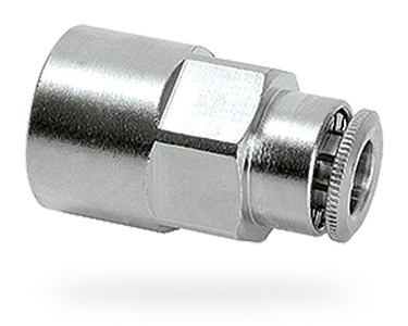 101511 - perma tube connector (Ø6mm) G1/4i - straight (Brass nickel-plated)