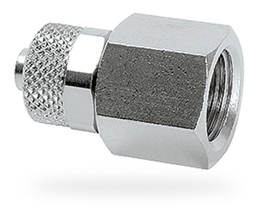 104821 - perma tube connector 1/4o brass (tube oØ8 mmi6Ø mm) (Brass nickel-plated) - perma.nl